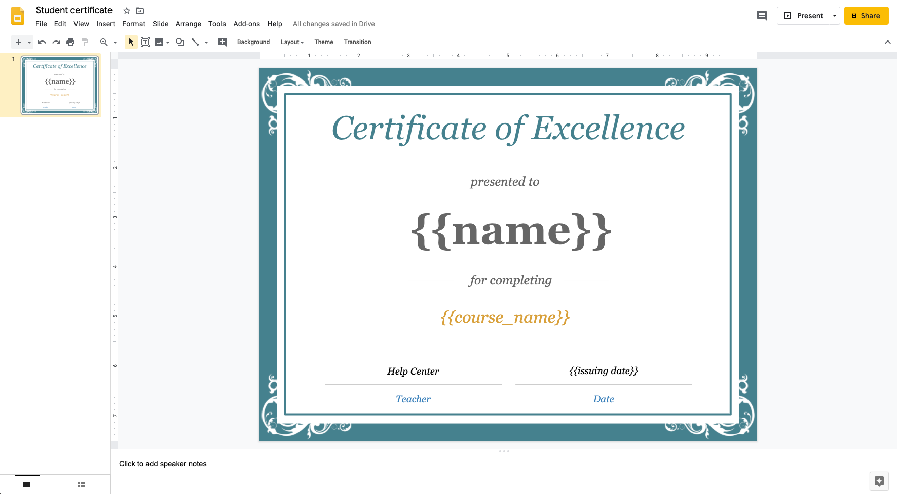 How to Create a Certificate With Google Slides Kajabi Help Center