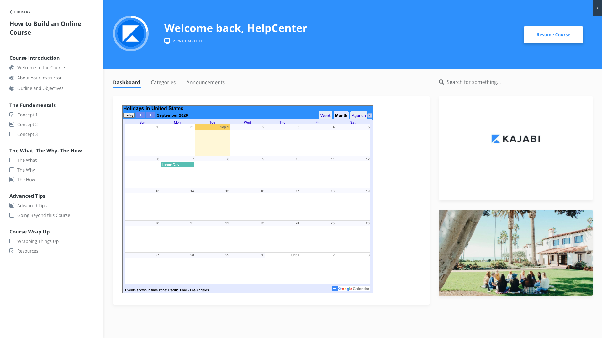 How to Embed a Calendar in a Course Product Kajabi Help Center